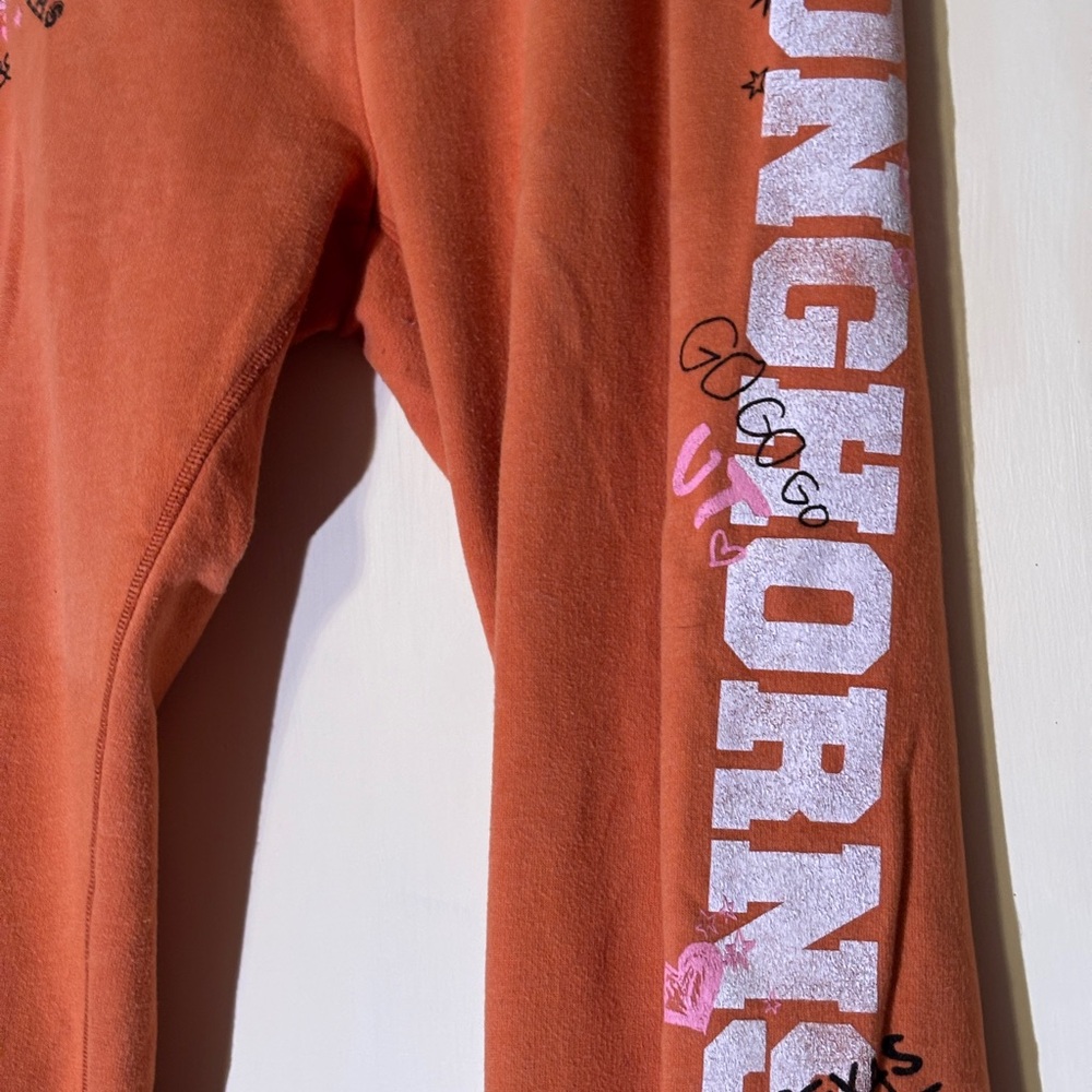 PINK Victoria's Secret Orange Longhorns Sweatpants